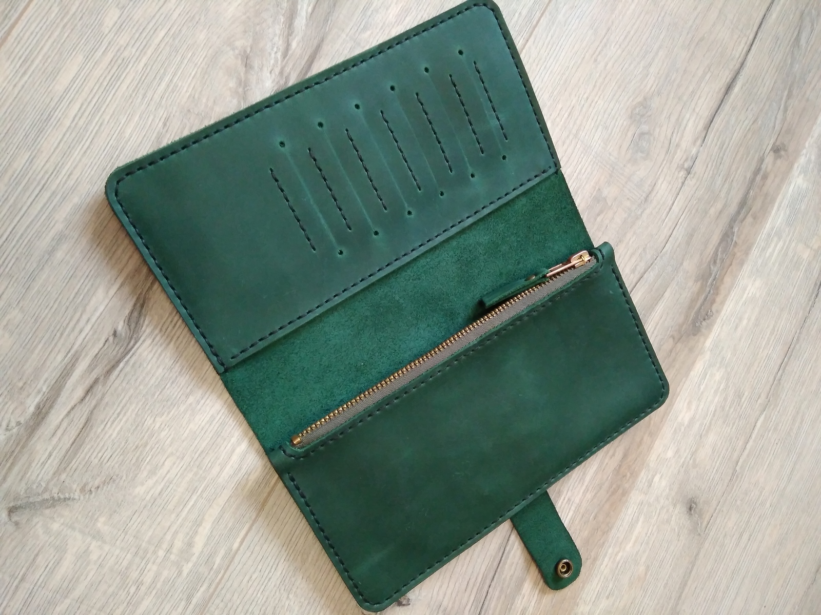 Wallet (clutch) - My, Leather, With your own hands, Presents, Longpost