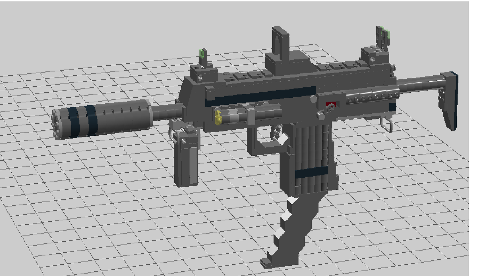 Lego Heckler & Koch MP7 - My, Lego, mp7, Weapon, Firearms, Germany, LEGO digital designer, Longpost