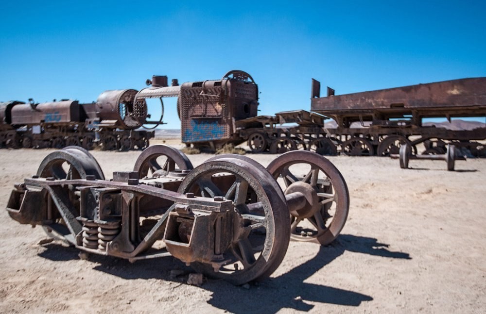 Cemetery of steam locomotives in Bolivia, why were they not allowed to use metal? - Locomotive, Cemetery, Abandoned, Longpost