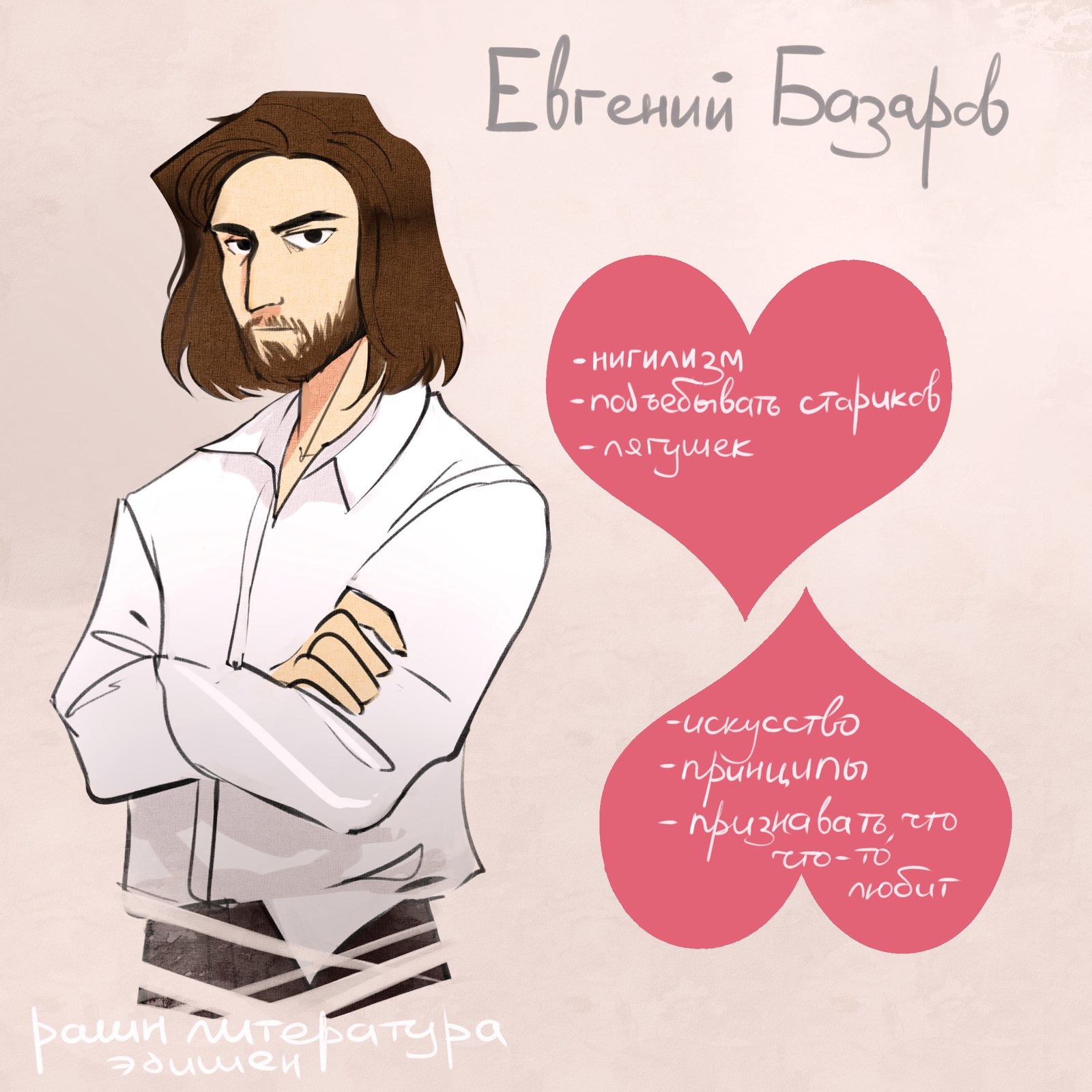 Kestersan drew the heroes of Russian classics in the dream daddy style. It came out great, in my opinion. - Eugene Onegin, Hero of our time, Woe from Wit, Parents and children, Oblomov, Crime and Punishment, Literature, Longpost, Crime and Punishment (Dostoevsky)