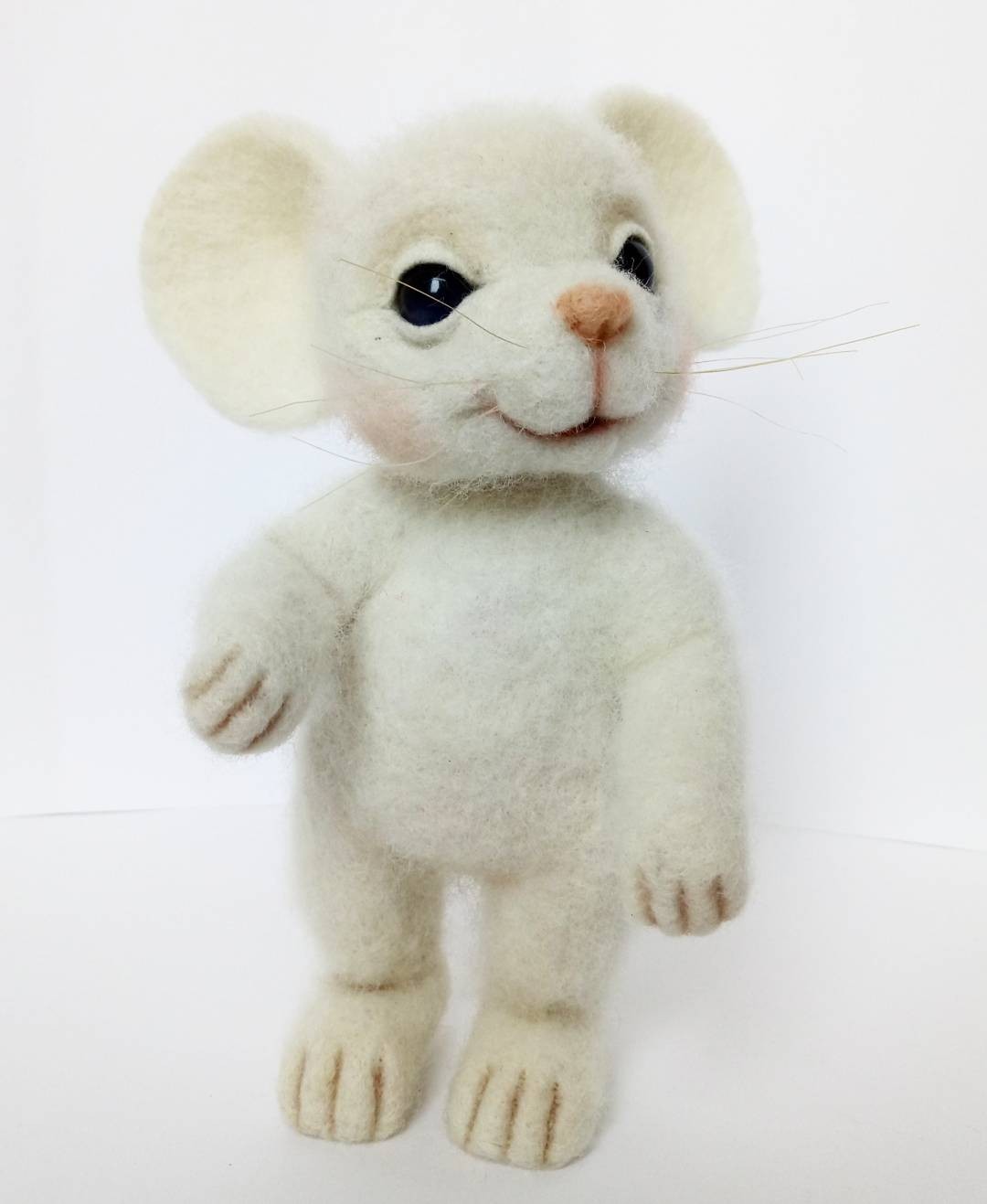 Mouse Nyuta - My, Dry felting, Needlework without process, Wallow, Handmade, Longpost