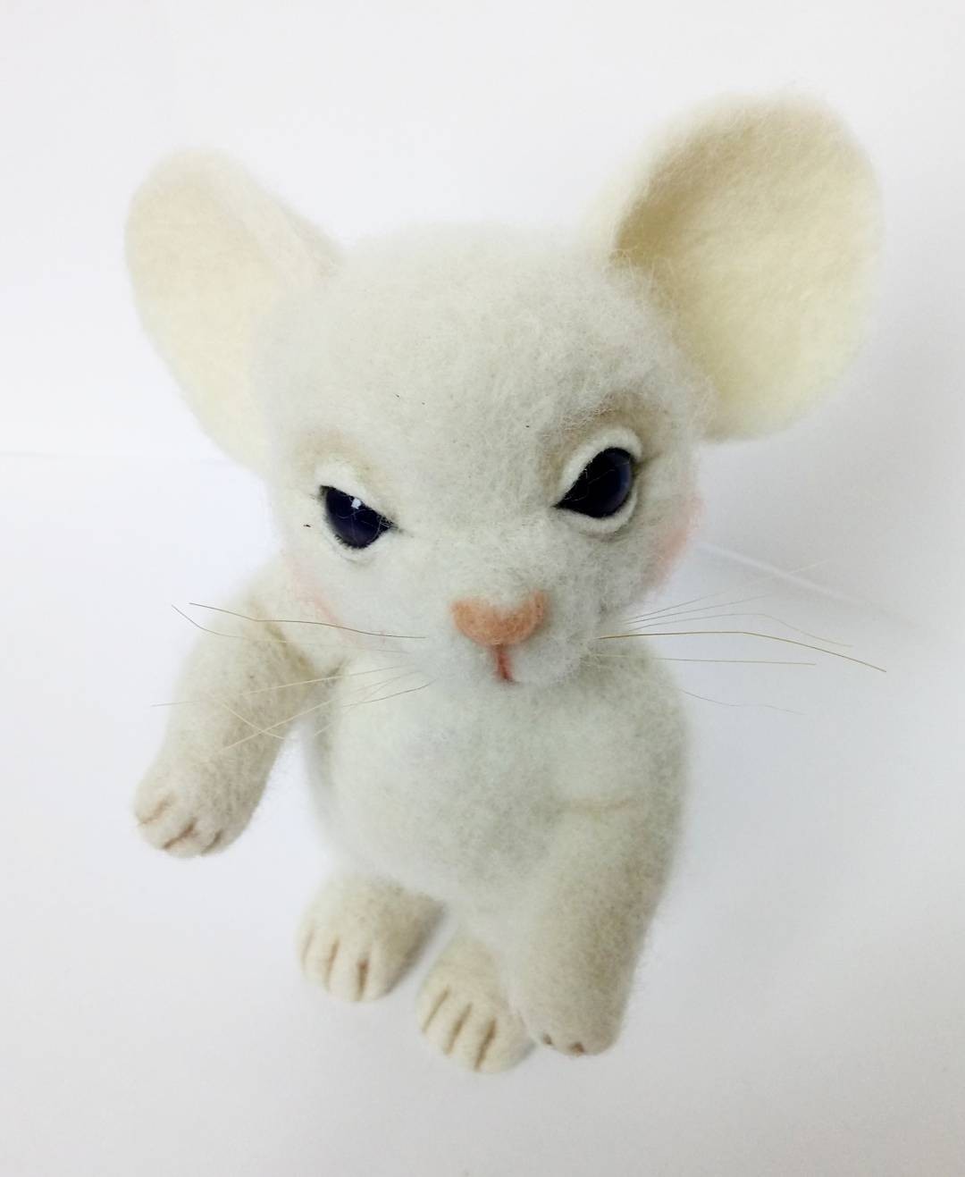 Mouse Nyuta - My, Dry felting, Needlework without process, Wallow, Handmade, Longpost