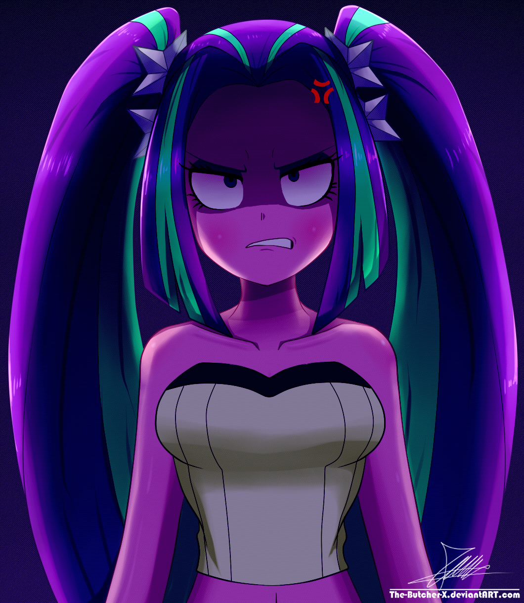 .:Angry Face:. - My Little Pony, Equestria Girls, Aria Blaze, Thebutcherx