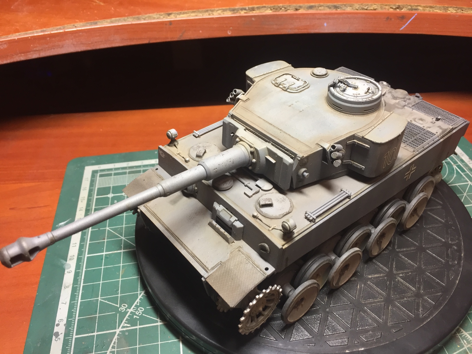 Construction and painting Pz.Kpfw.VI Tiger Initial(Sd.Kfz.181)№100 s.Pz.Abt 502 scale 1/35 from Dragon - My, BTT, Stand modeling, Hobby, Longpost