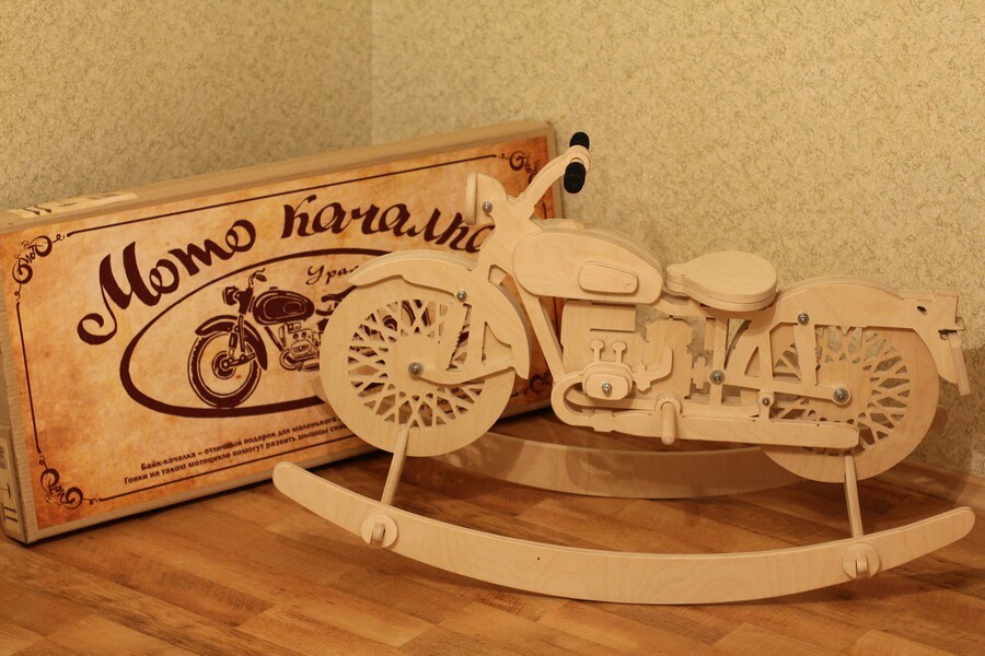 Gift for godchildren. Motorcycle rocking chair Ural. - My, Moto, Ural motorcycle, Mothers and children, Child's world, Children, Development, Woodworking, Parents and children, Longpost