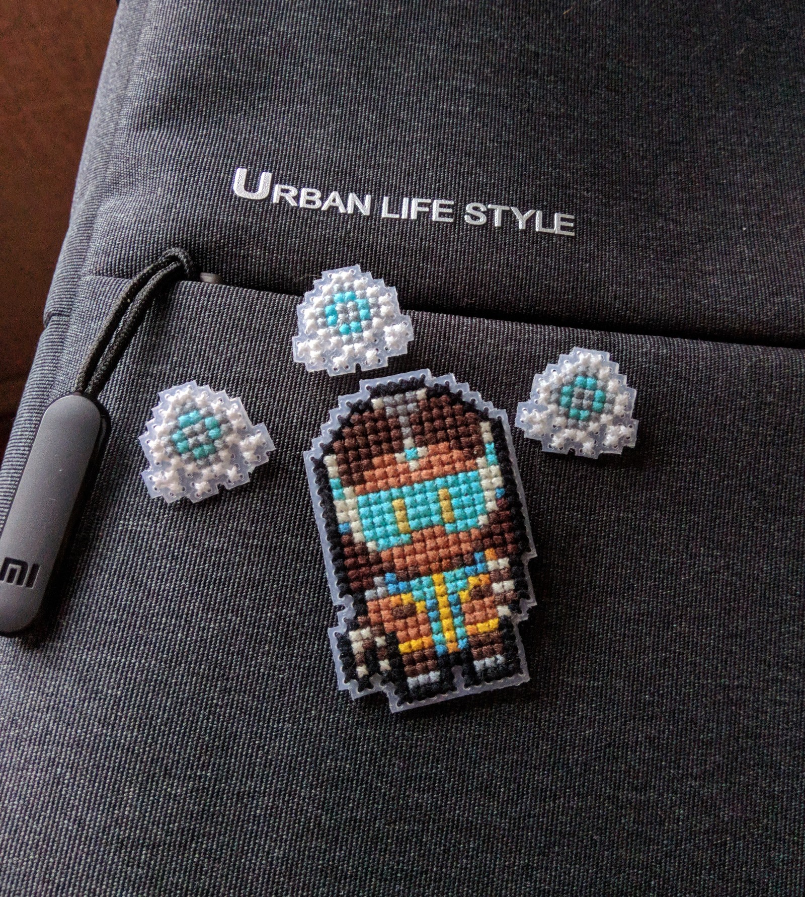 Symmetra with turrets - My, Symmetra, Icon, Needlework without process, Handmade, Longpost