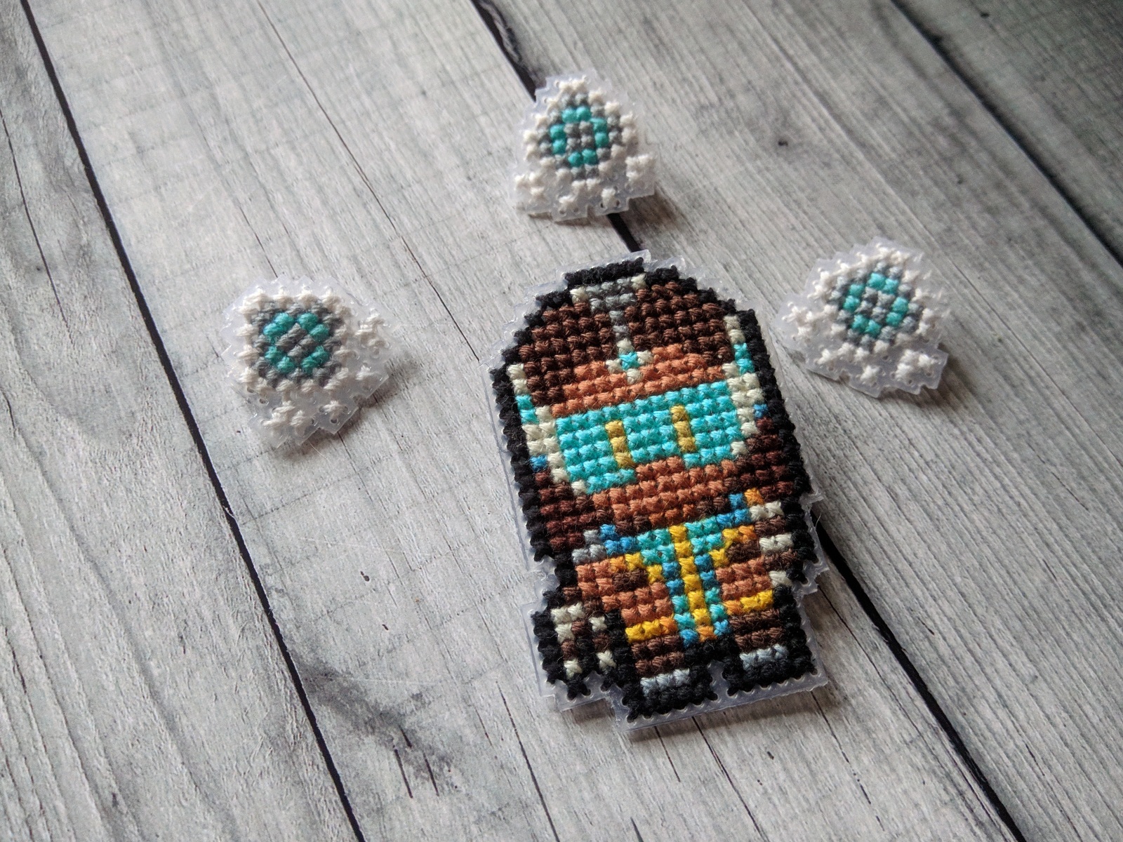 Symmetra with turrets - My, Symmetra, Icon, Needlework without process, Handmade, Longpost