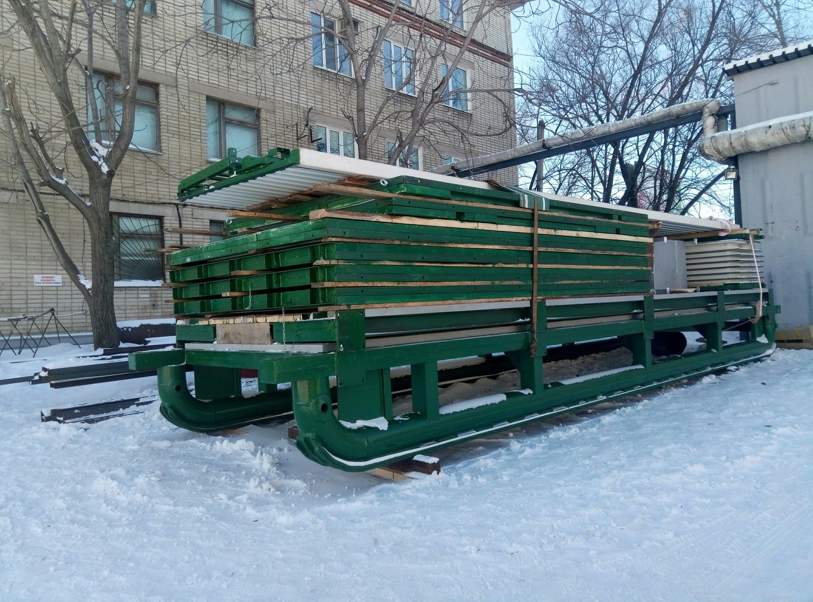 Во какие санки. - Моё, Санки, Брутальность, Зима