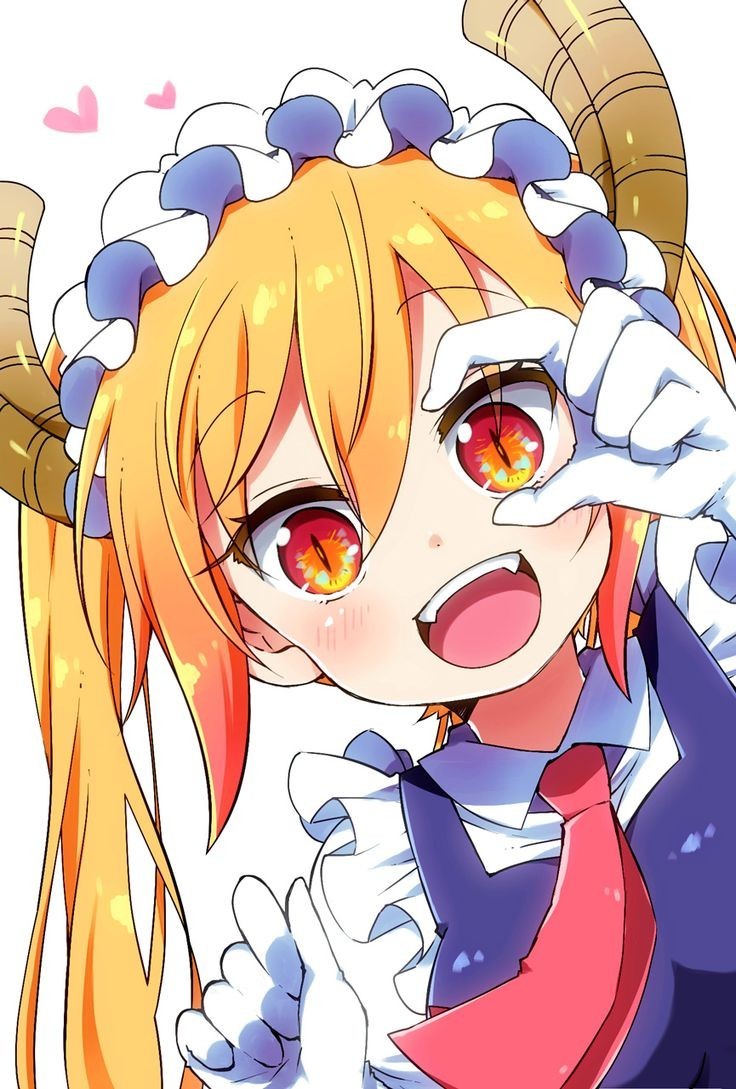 Several anime arts Kobayashi's Maid Dragon - Kobayashi-san chi no maidragon, Kanna kamui, Tooru, Elma, Anime art, Anime, Chibi, Longpost, Lucoa, Chibi