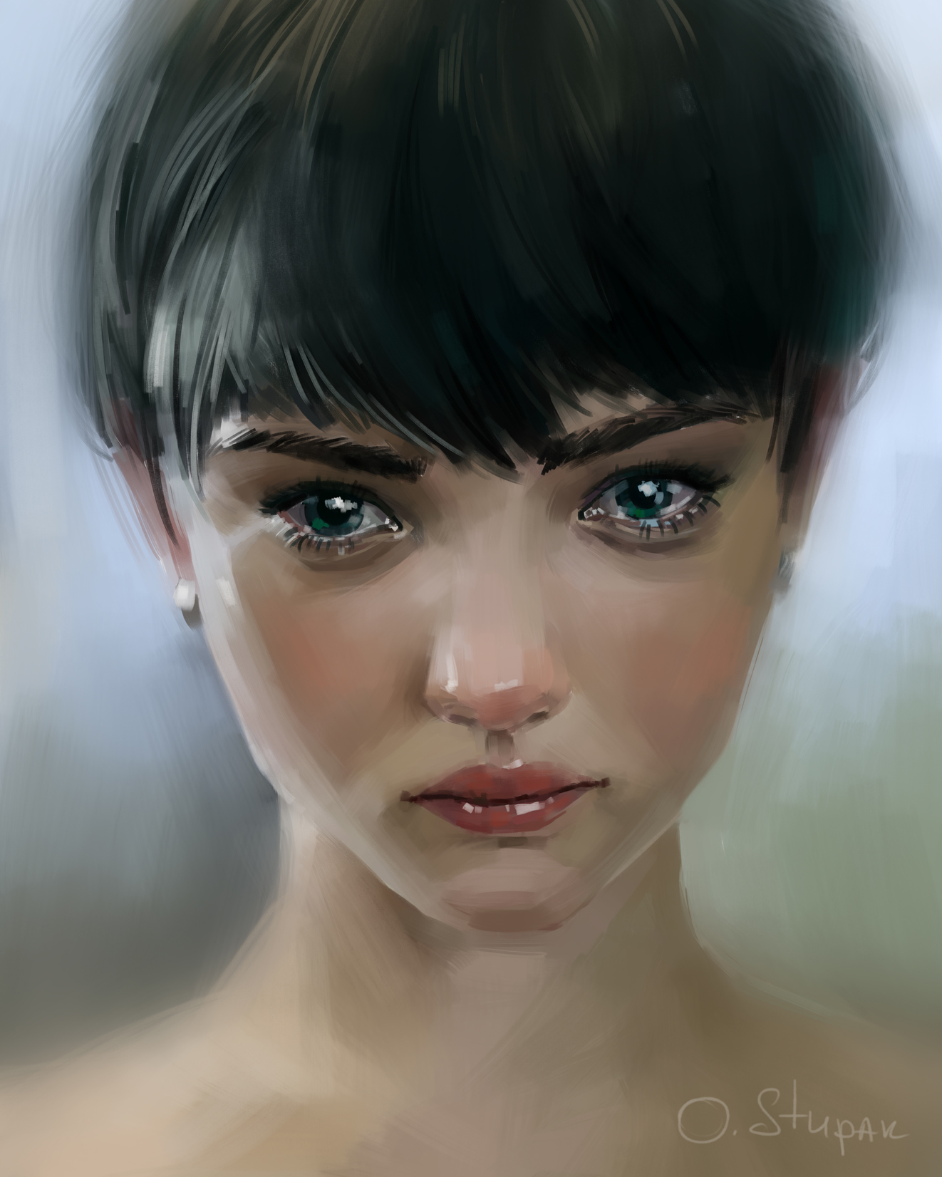 First steps in a digital portrait - My, League of Artists, Computer graphics, 2D, Portrait, Digital drawing, Art, 