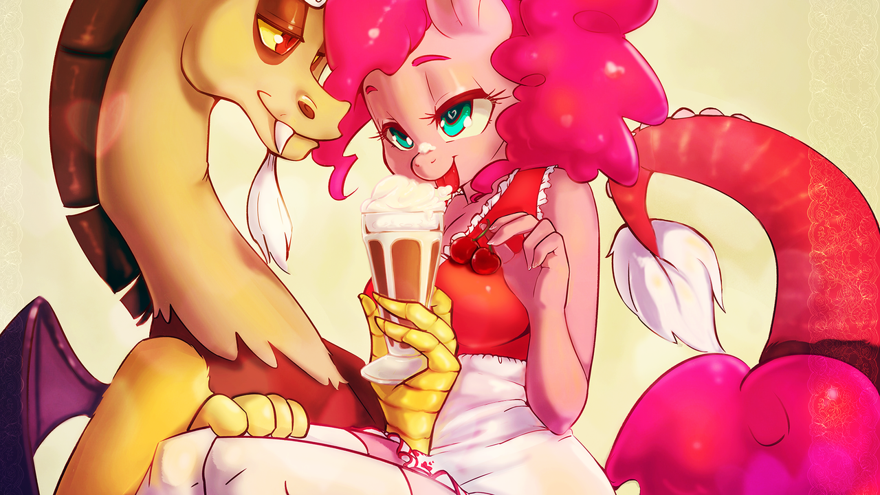 Will you make cocoa rain for me? - My little pony, MLP Edge, Pinkie pie, Discord, Anthro