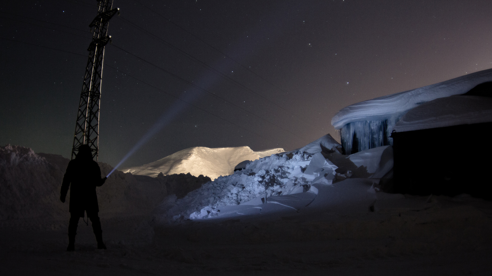 Winter in the polar night - My, Kirovsk, Khibiny, Winter, The mountains, polar night, Murmansk, Longpost