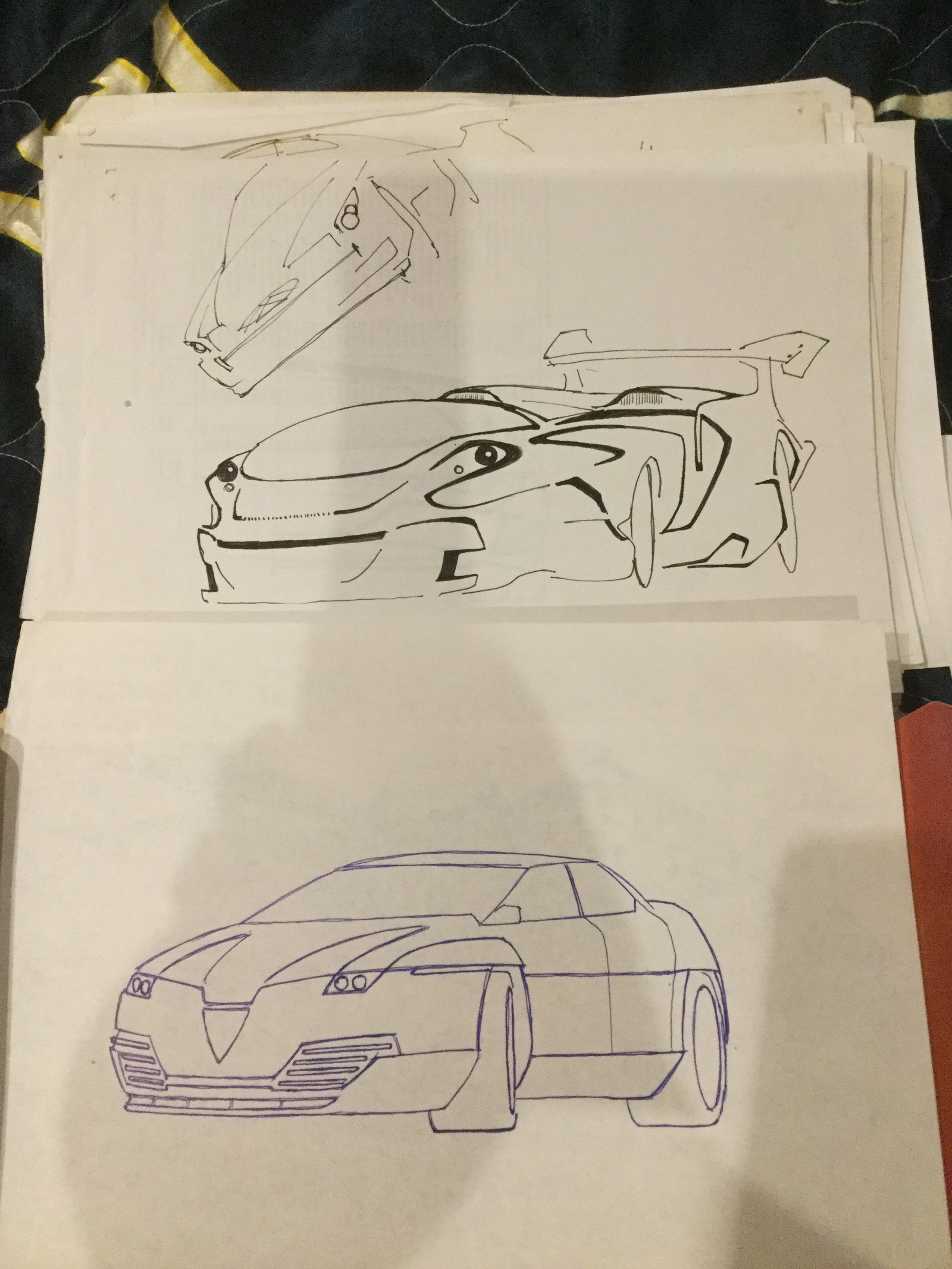 Youthful sketches of a failed designer - My, Pencil drawing, Design, Car, Found, Error, Copyright, My, Longpost