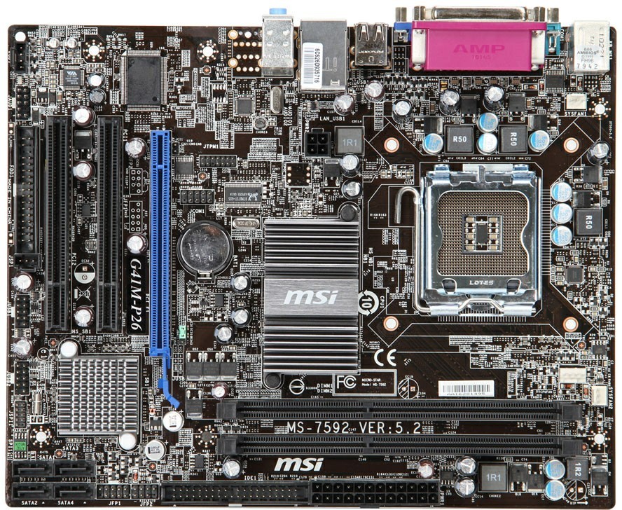 Motherboard G41M-P26, 775. - Motherboard, Components, Computer help, Assembling your computer, , MSI, Intel