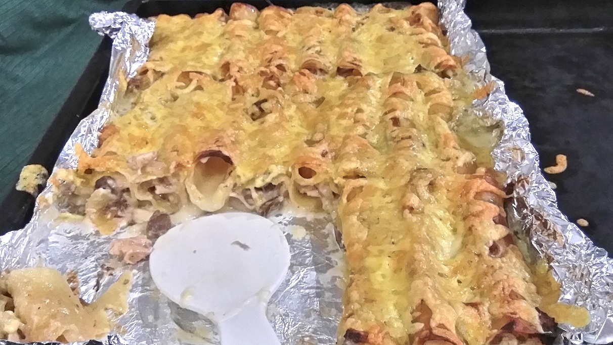 Cannelloni with chicken julienne - My, Recipe, Food, Hen, Pasta, Yummy, Longpost