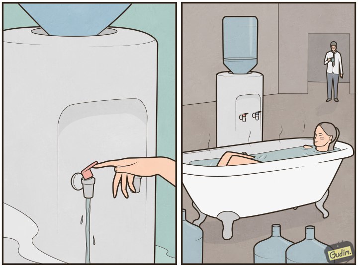 Winter mood - My, Gudim, Comics, Winter, Bath, Office