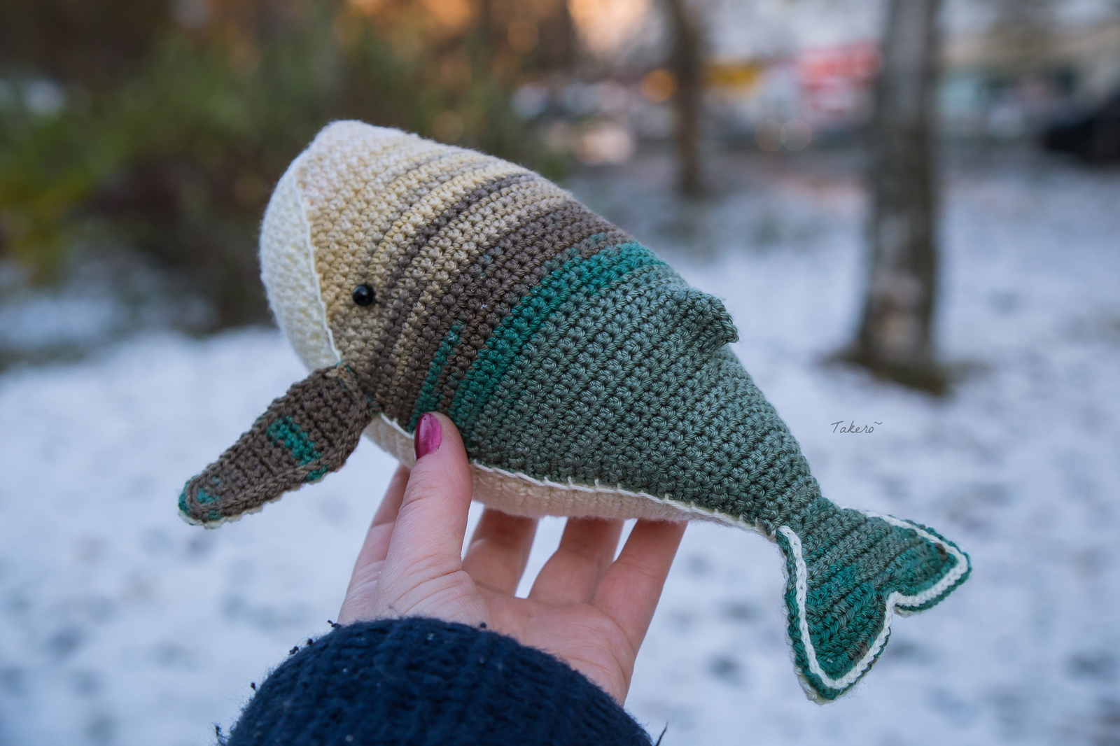 Knitted whale Helga - My, Needlework, Needlework without process, Whale, Knitting, Crochet, Longpost, Takero, Story