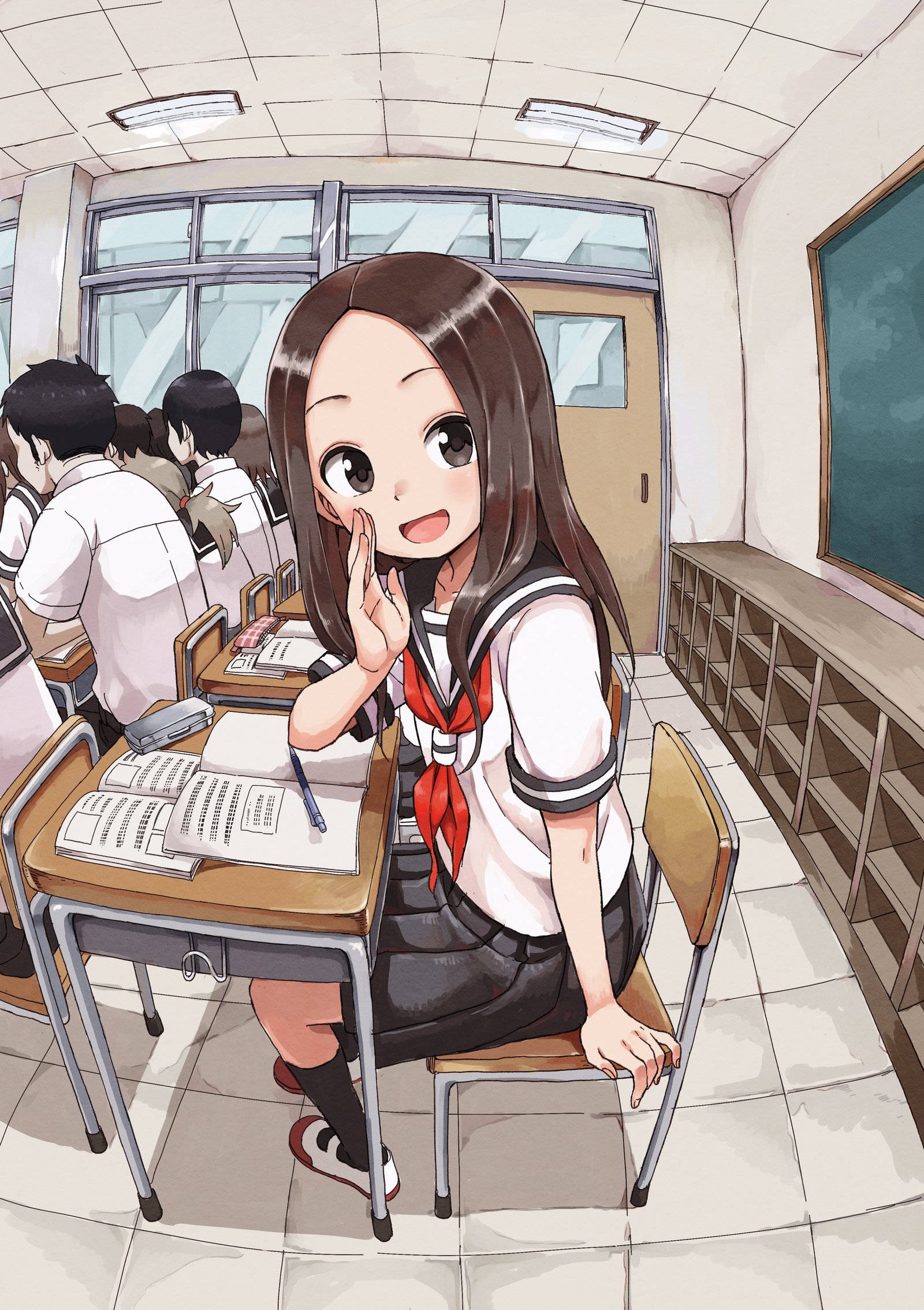 Takagi-san - Karakai jouzu no takagi-san, Takagi-San, Аниме, Anime Art, Serafuku, Школьная форма, Длиннопост, Seifuku