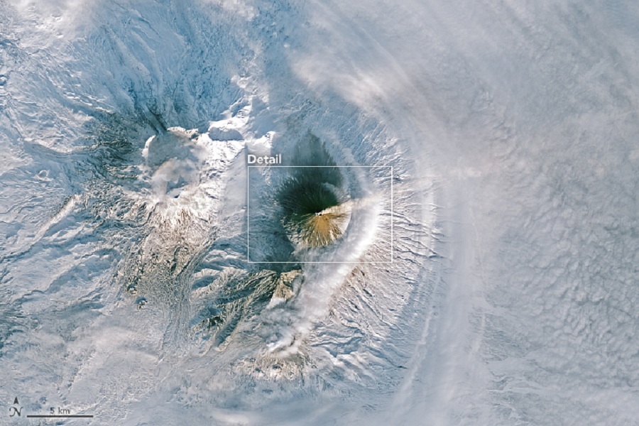 What volcanic plumes look like over Kamchatka - The national geographic, Volcanoes of Kamchatka, Pictures from space, Longpost, Volcano