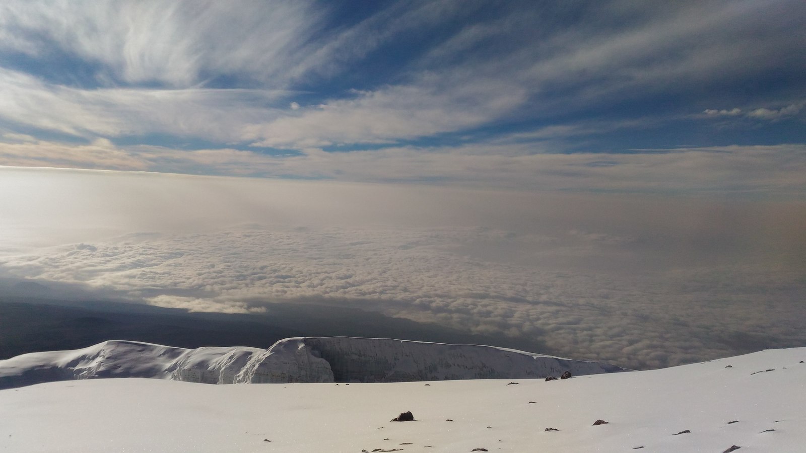 Higher than clouds - My, Kilimanjaro, Tanzania, Africa, Climbing, , Glacier