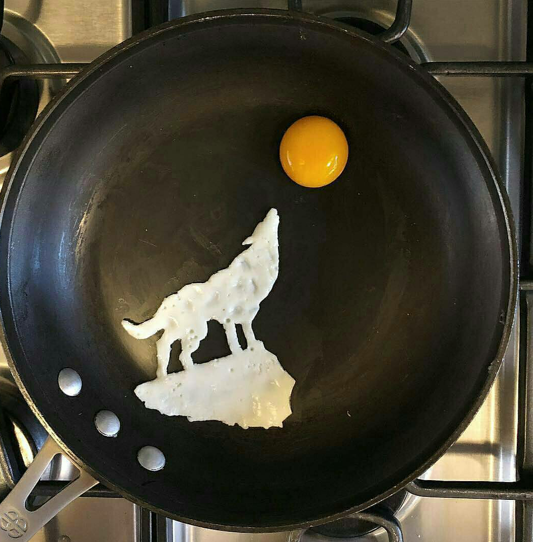 Nice omelet. Would you eat this? - Omelette, van Gogh, Wolf, Art, Painting, Longpost