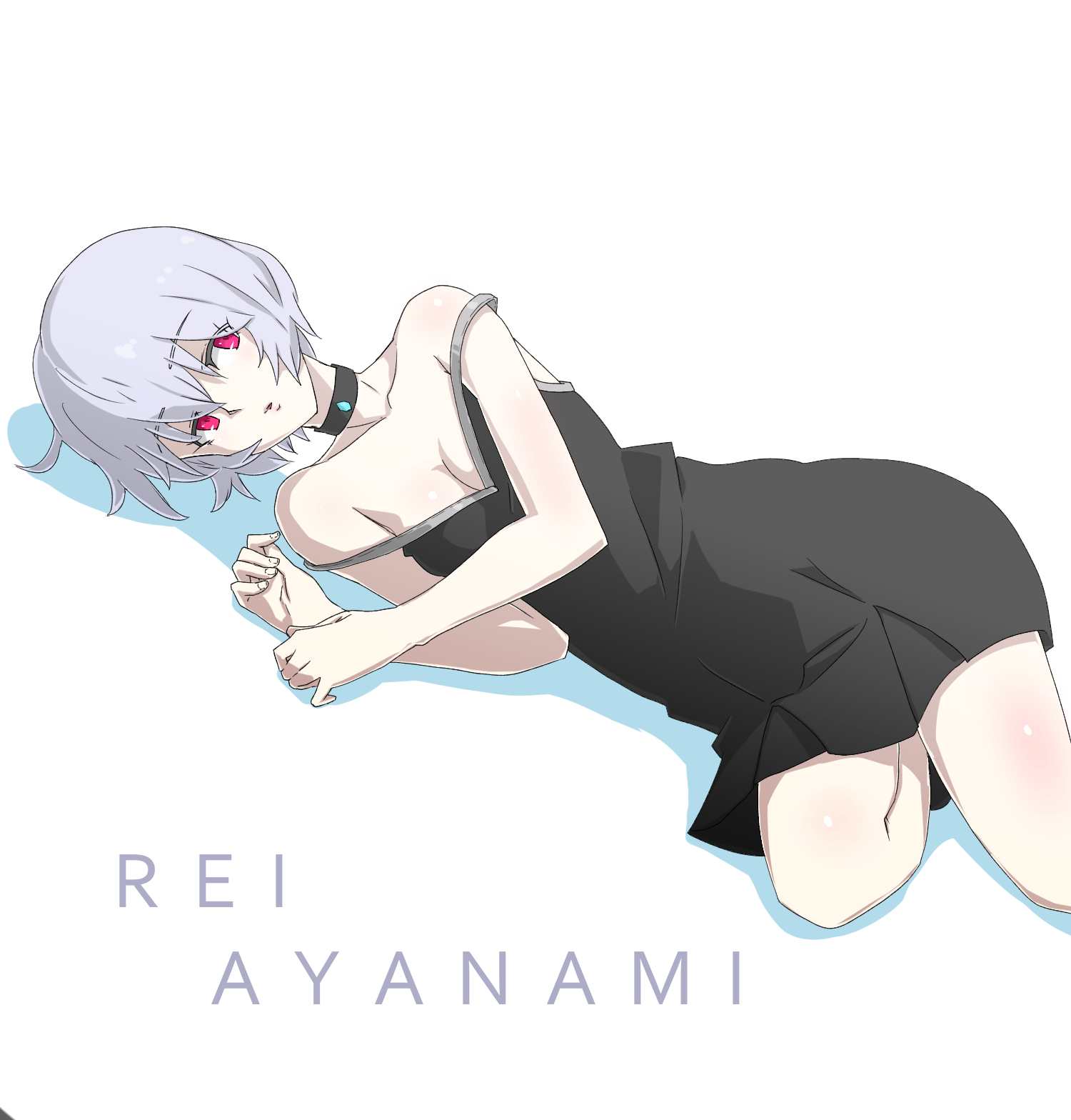 Small black dress - Evangelion, Anime, Anime art, Rei ayanami, , 