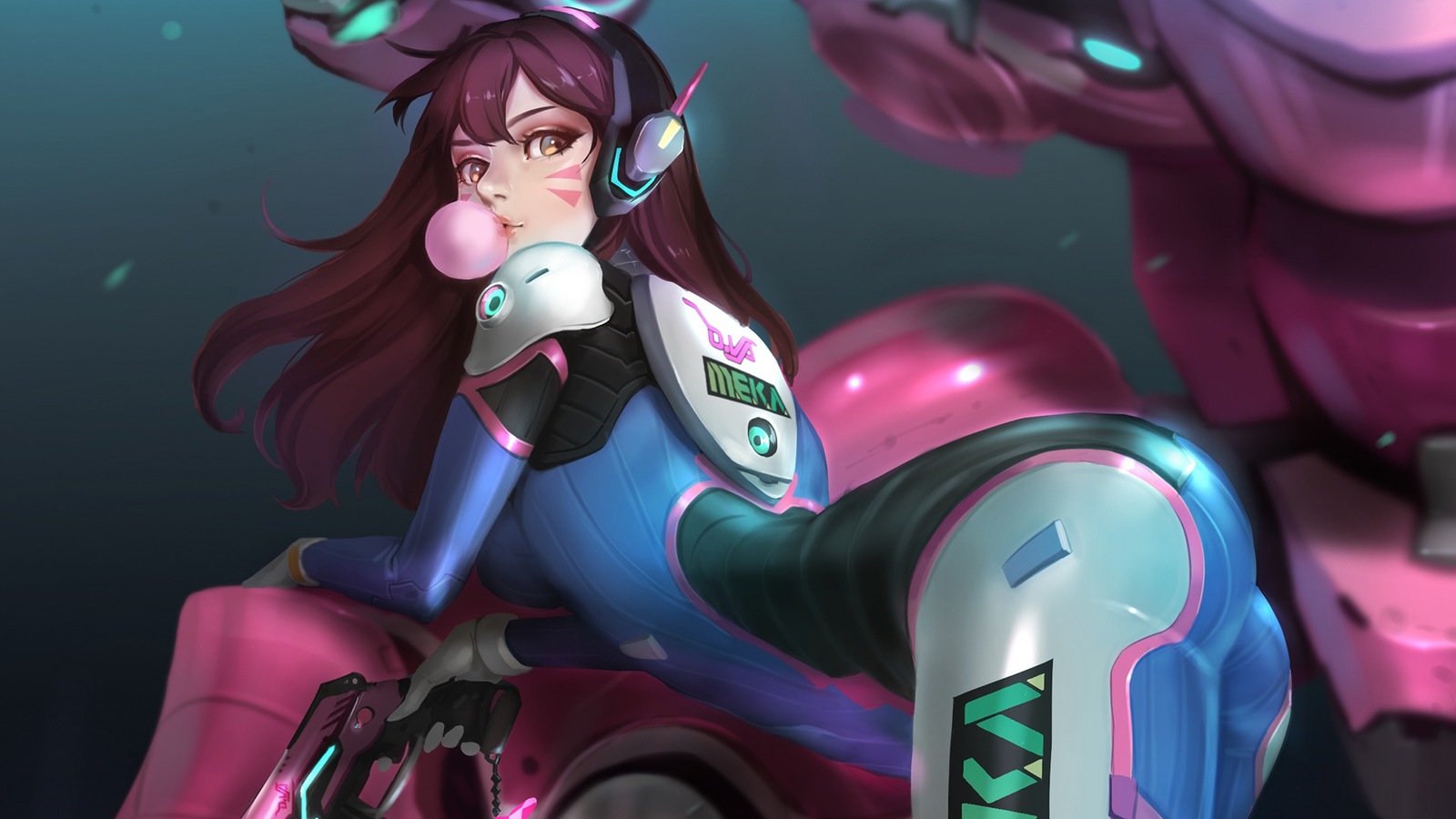 That's a big bubble - Overwatch, Арт, Аss, Dva, Попа