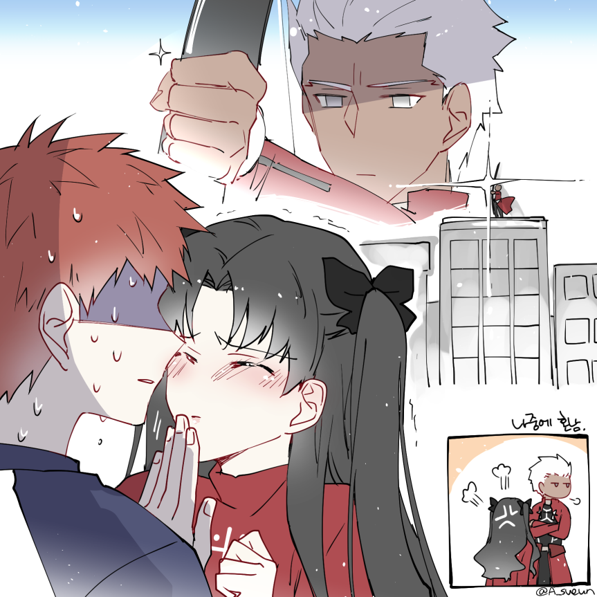 Fate - Аниме, Fate, Fate-Stay Night, Emiya Shirou, Tohsaka Rin, Archer