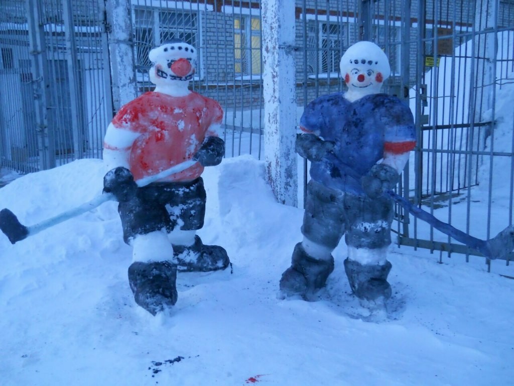 Ice figures in honor of the 2018 Olympics - Olympiad 2018, Ice sculpture, Zone, Longpost