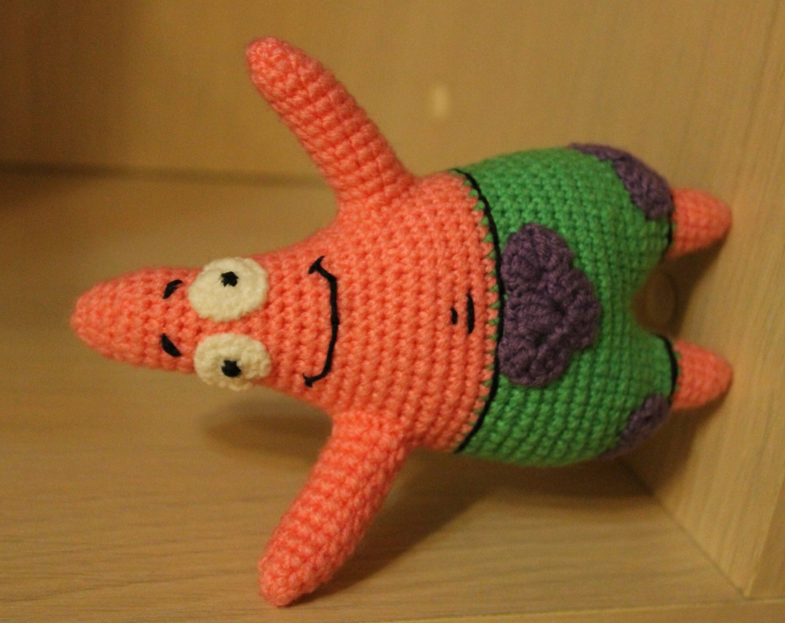 Patrick Starfish - My, Needlework without process, Crochet, Knitted toys, Longpost