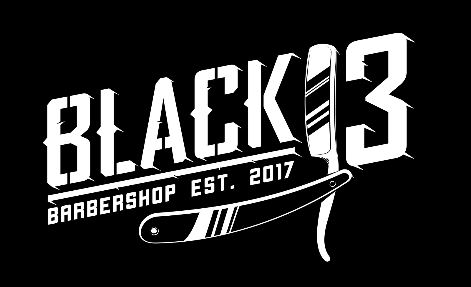 Логотип для барбершопа BLACK 13 - Моё, Логотип барбершопа, Логотип, Дизайн логотипов