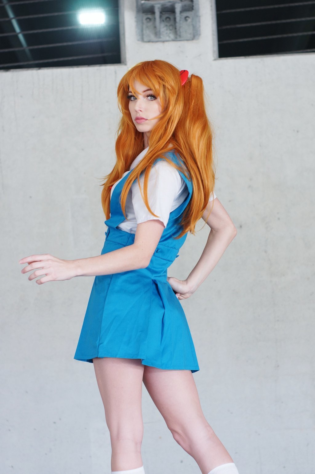 Asuka! - Asuka Langley, Megancoffey, Косплей, Evangelion, Школьная форма, Красивая девушка, Аниме, Длиннопост