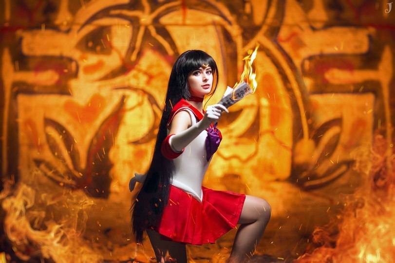 Cosplay Sailor Venus & Sailor Mars (Sailor Moon) - Sailor Moon, Sailor Mars, , Cosplay, Longpost, Sailor Venus