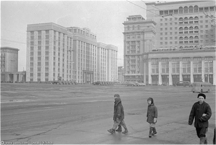 Old photos of Moscow - Moscow, Story, Old photo, the Red Square, Gum, Okhotny Ryad, Manezhnaya square, Longpost