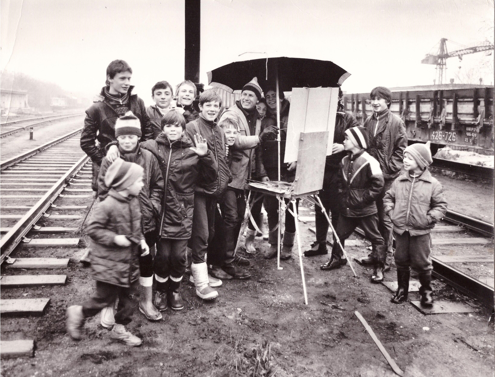 Old photo - My, Father, Artist, Span, Railway, Past, The photo