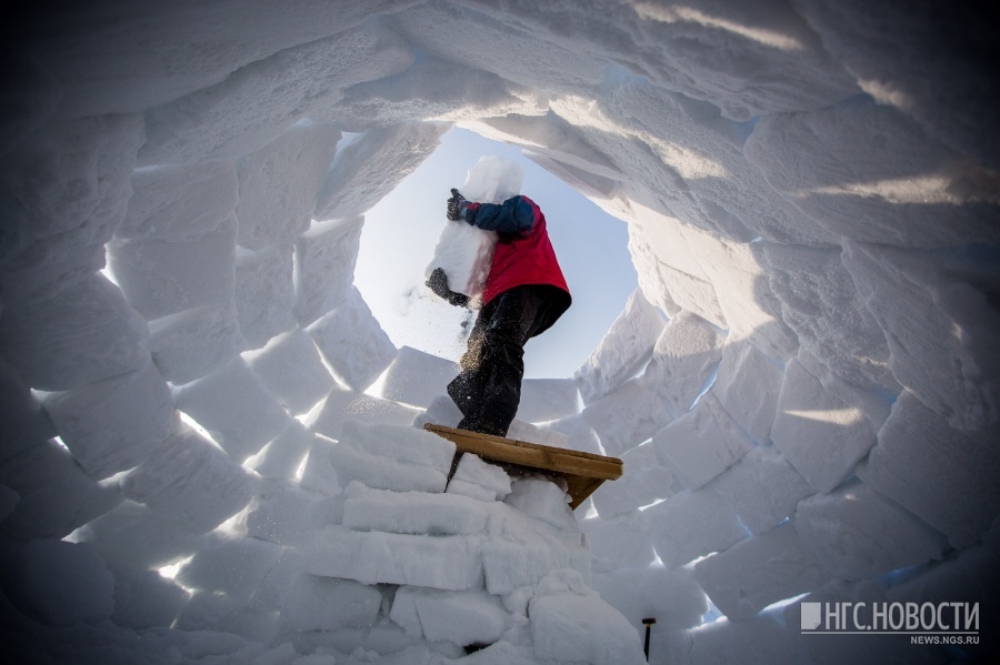 Overlooking the sea: Novosibirsk built 46 igloos on the banks of the Ob reservoir - Siberia, Novosibirsk, The festival, Reservoir, Winter, Igloo, Eskimos, Longpost