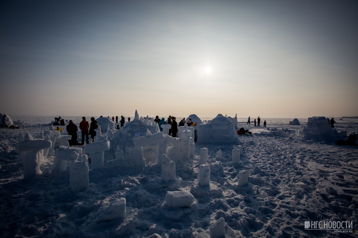 Overlooking the sea: Novosibirsk built 46 igloos on the banks of the Ob reservoir - Siberia, Novosibirsk, The festival, Reservoir, Winter, Igloo, Eskimos, Longpost