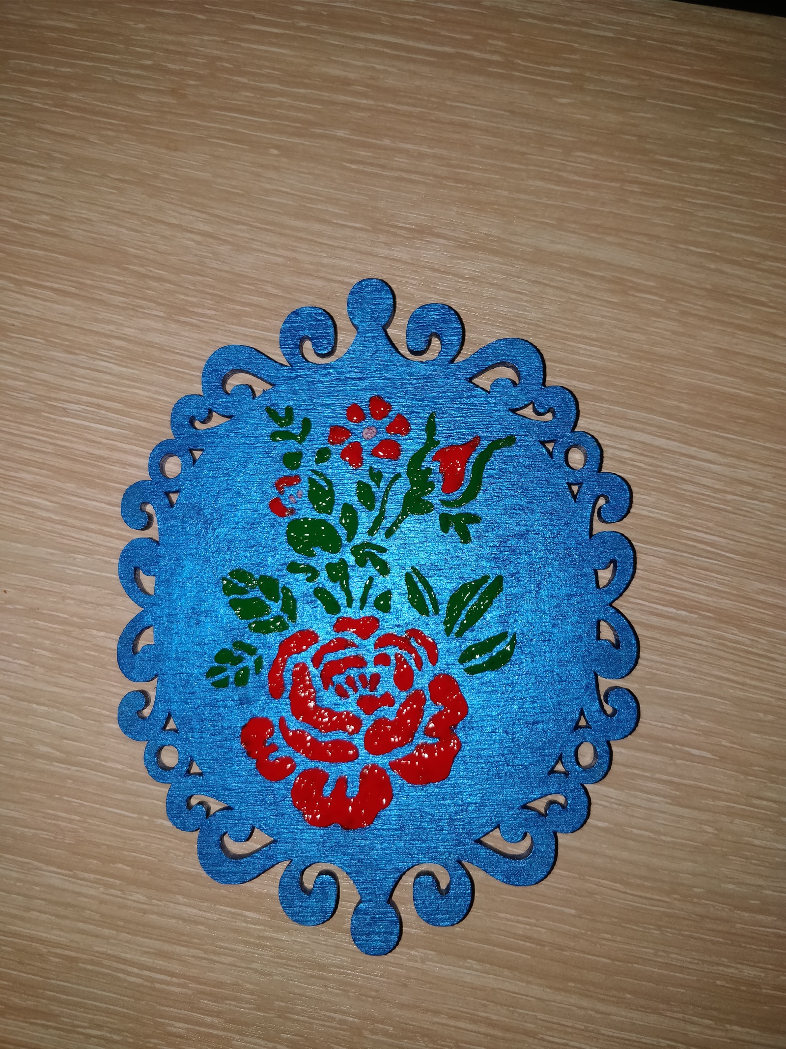 Decorating openwork oval plywood - My, Needlework, Painting on wood, Painting, Creation, Hobby, Longpost