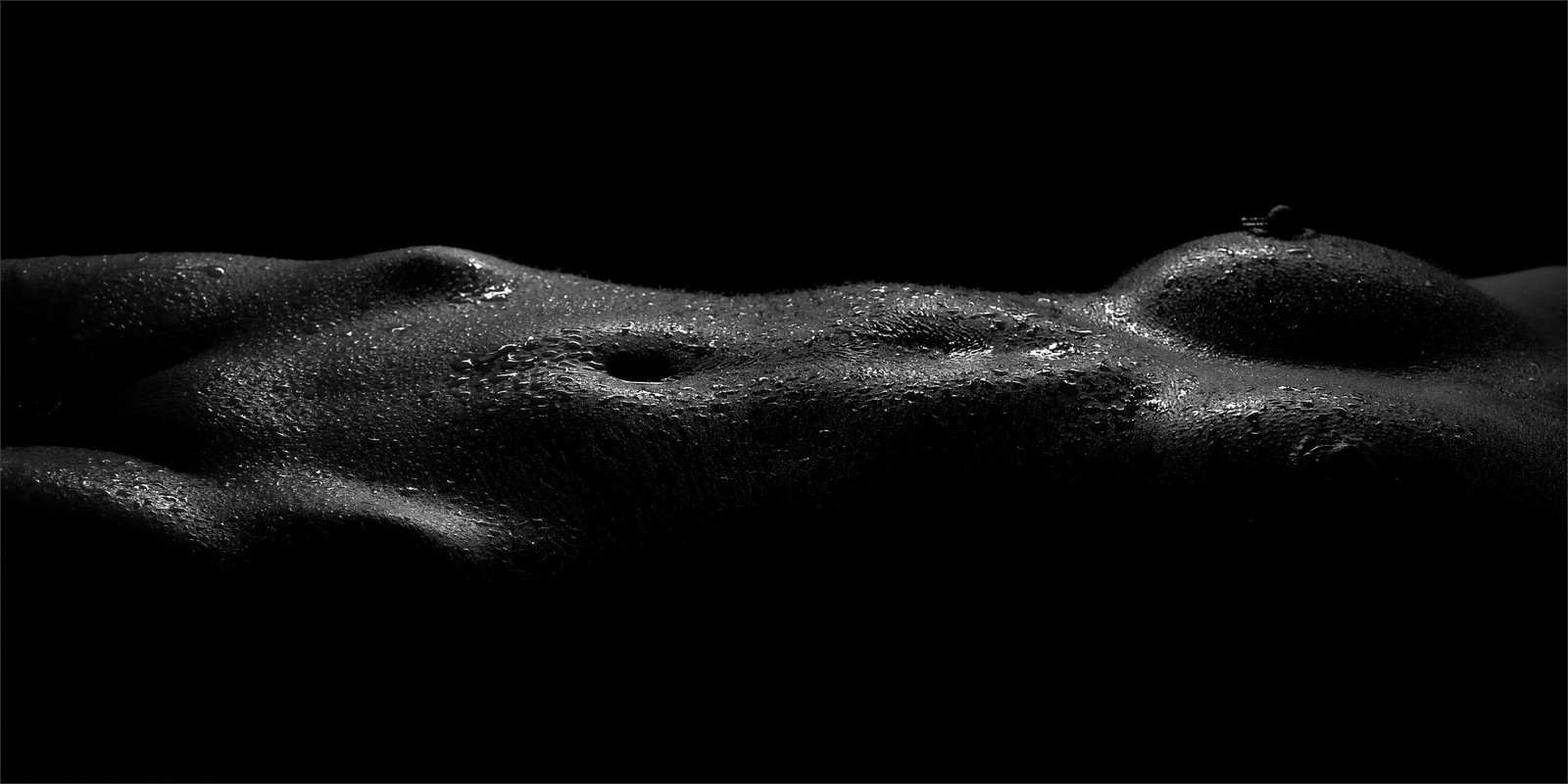 Bodyscape or fleshscape (beginning) - NSFW, My, Bodyscapes, Longpost, Breast, Black and white, Homemade, The photo, Photo project