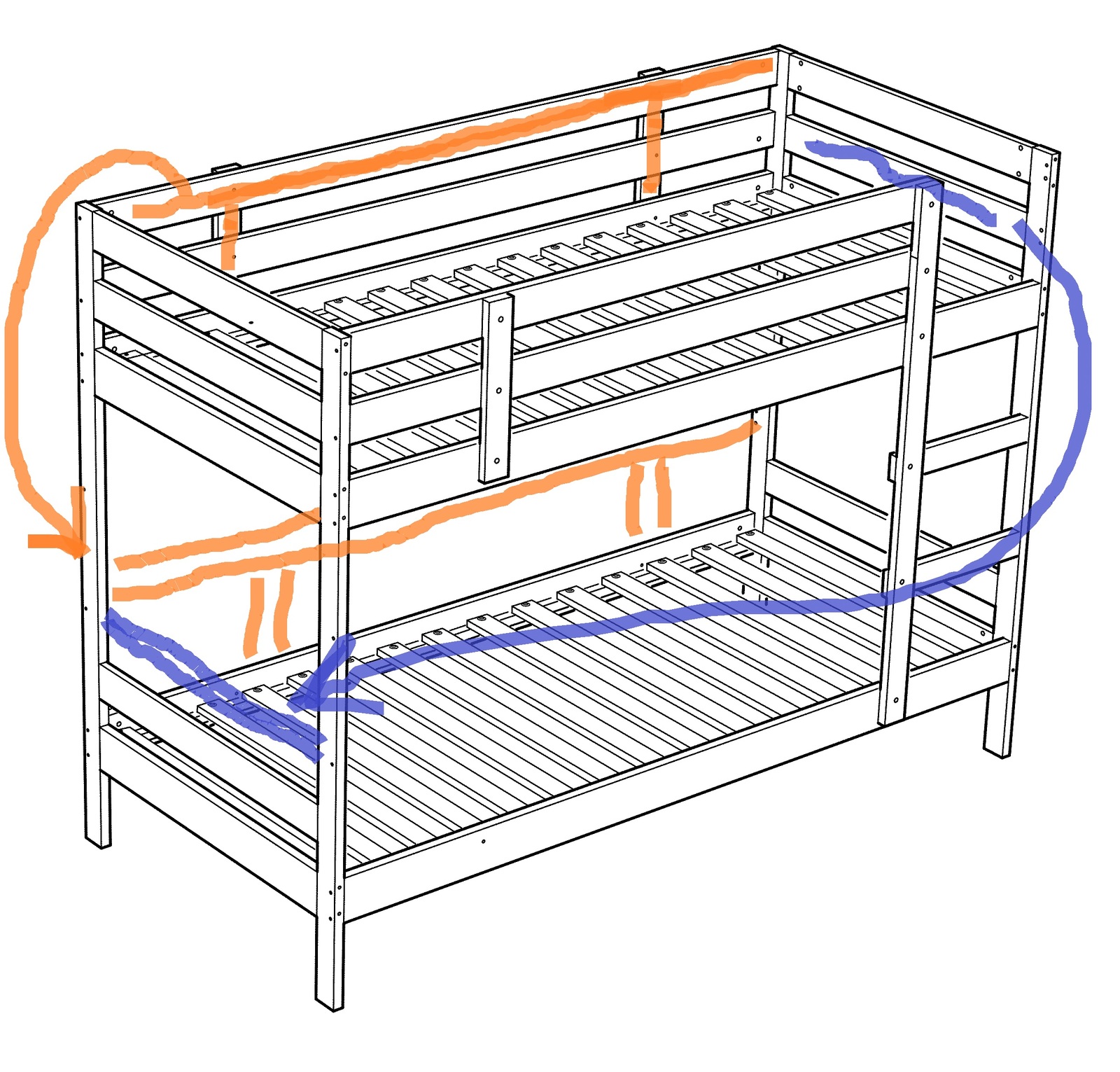двухъярусная кровать икеа инструкция