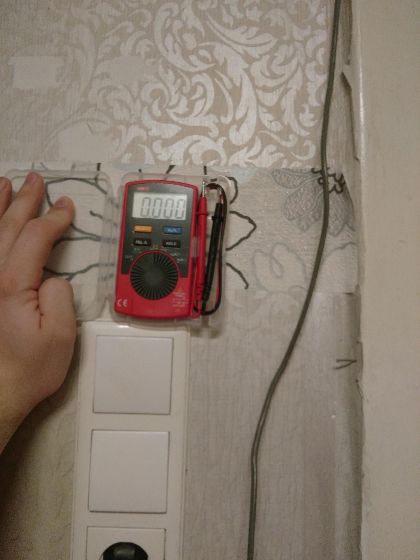 Non-contact detection of wiring with a multimeter (non-traditional method) - My, Electrician, Buried wiring, Frequency, Multimeter, Longpost