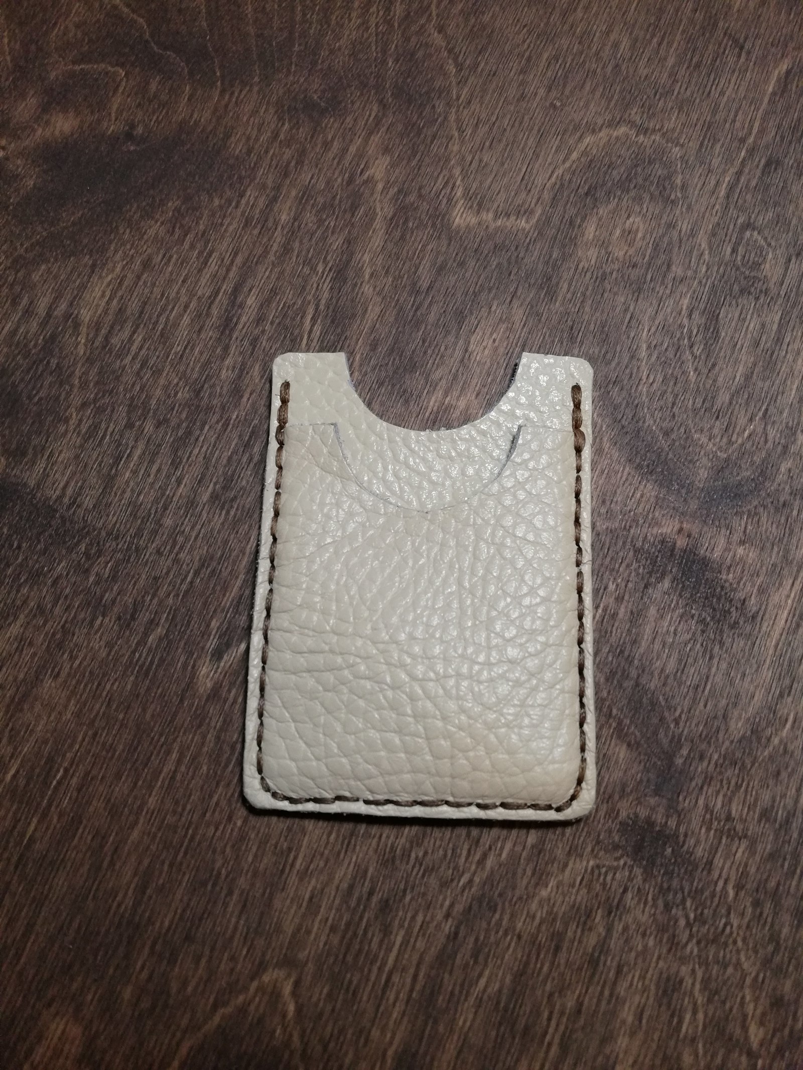 After the first seams - the first cardholder - My, Leather, Handmade, Needlemen, Leather craft, Handmade, Longpost