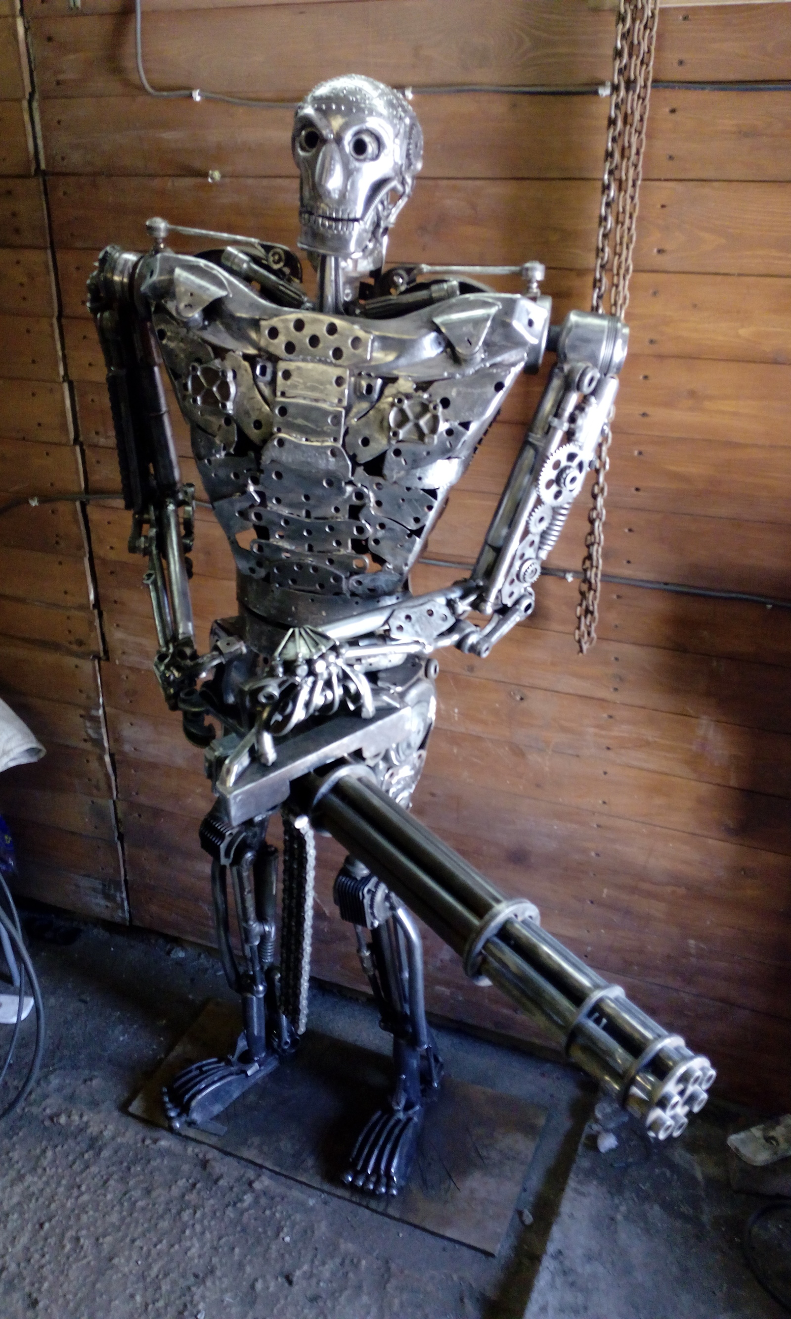 Iron Terminator. Recycle art - My, Terminator, Rise of the Machines, Terminator 2: Judgment Day, , Recycle Art, Robotics, Video, Longpost