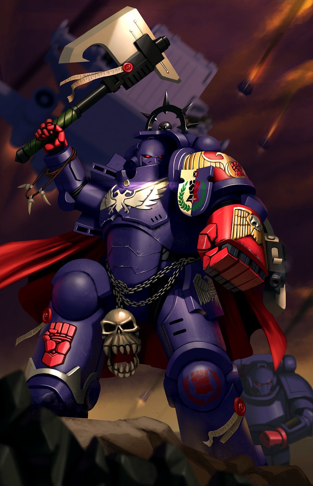 Crimson Fist Primaris Captain by Bobot073 - Warhammer 40k, Primaris space marines, Crimson Fists, Wh Art