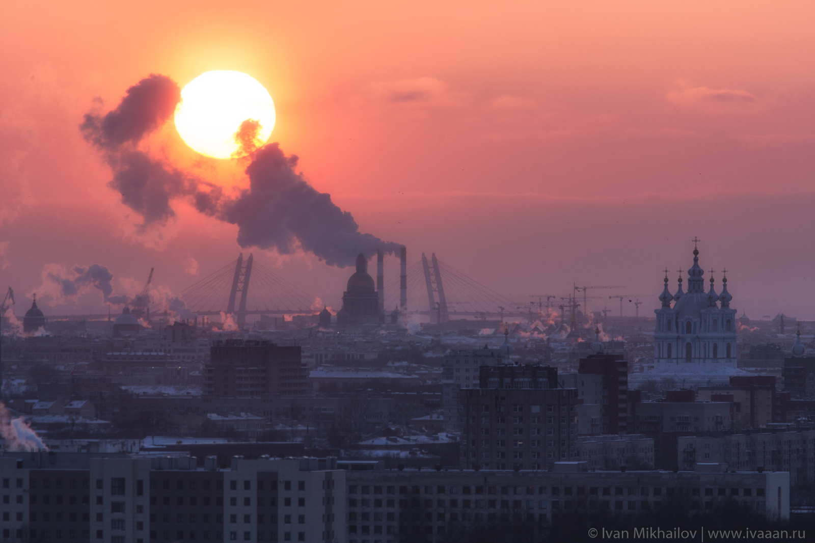 Закат над Петербургом - Моё, Санкт-Петербург, Nikon d7100, Nikkor 55-300