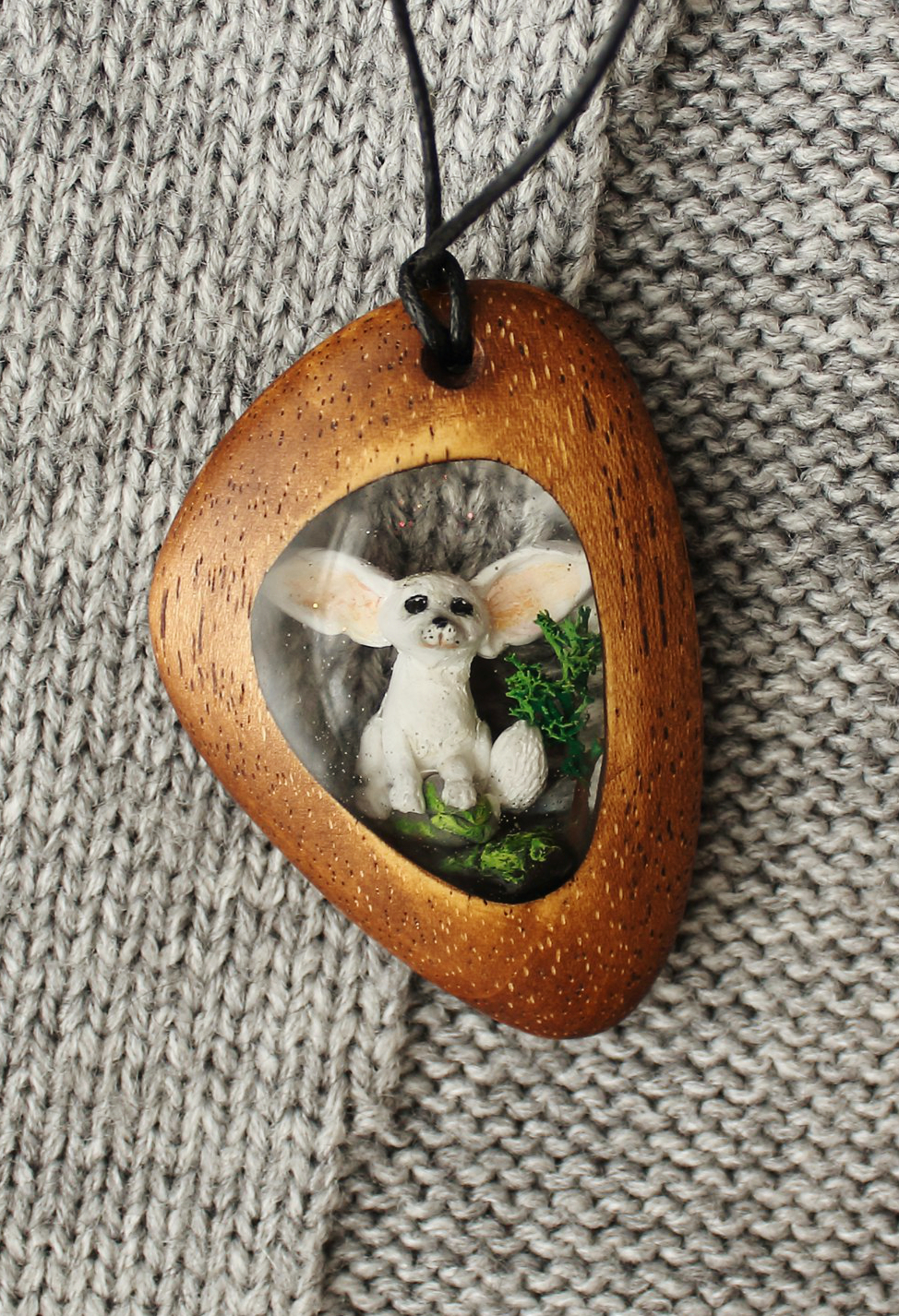 Fenech, an owl and a couple of blanks) - My, My, Handmade, Pendant, Fenech, Owl, Fox, Needlework, With your own hands, Longpost