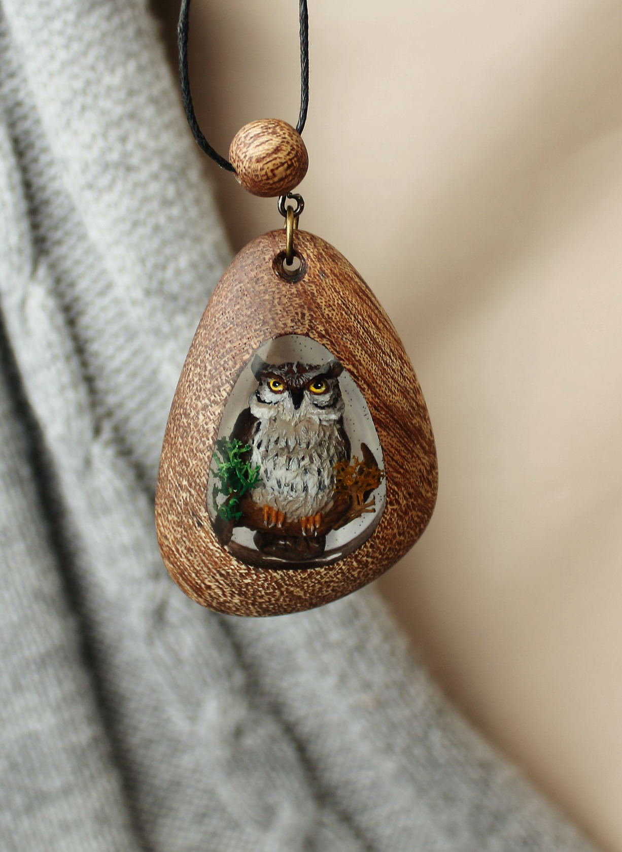 Fenech, an owl and a couple of blanks) - My, My, Handmade, Pendant, Fenech, Owl, Fox, Needlework, With your own hands, Longpost