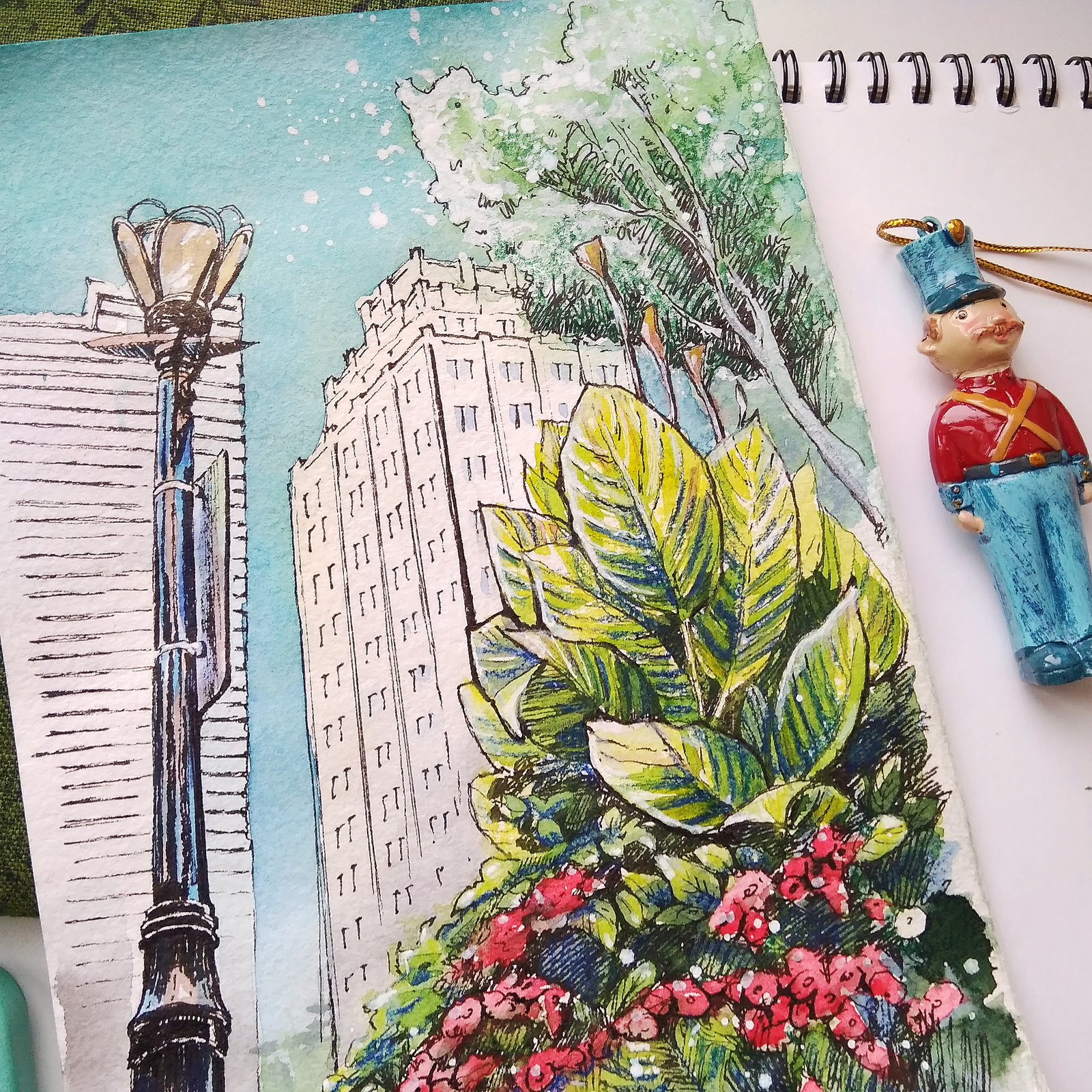 Urban sketching - part 3 - My, Watercolor, Sketch, Sketchbook, Drawing, Town, Graphics, Cityscapes, Longpost, Street photography