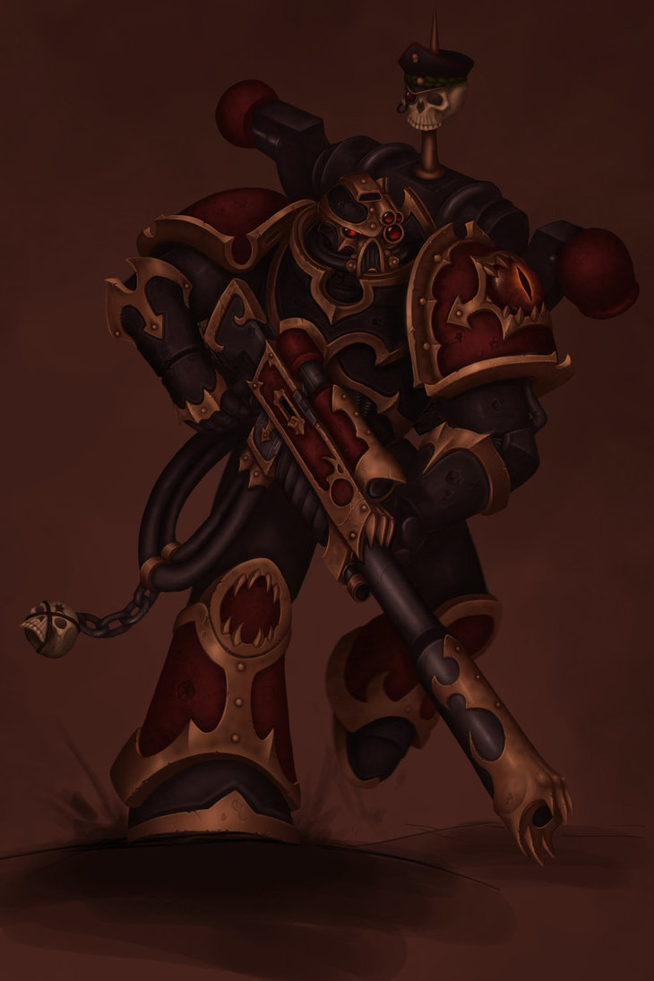 sniper - Warhammer 40k, Wh Art, Fan art, Chaos, Space Marine, Longpost