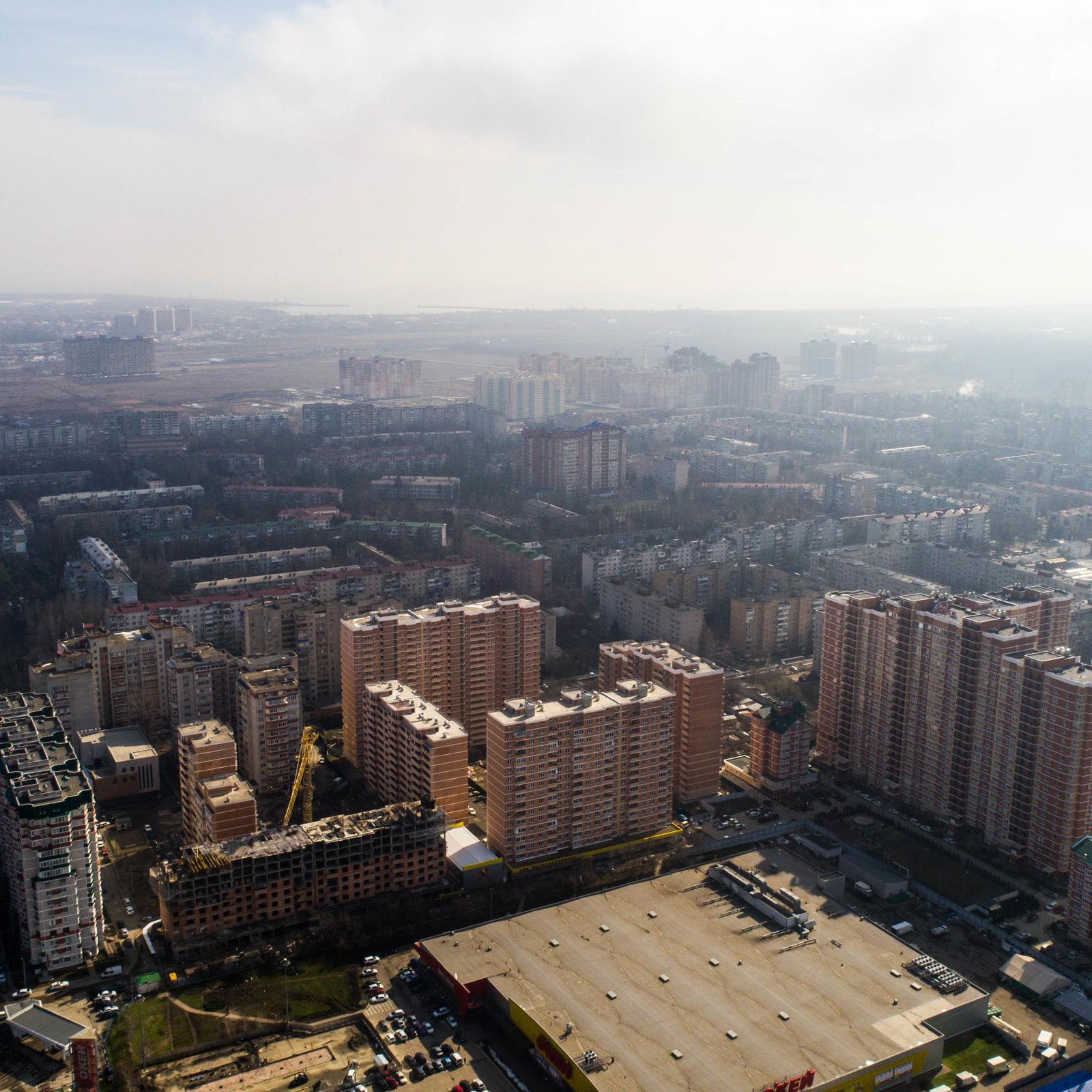 Krasnodar from above. - My, Krasnodar, Quadcopter, Dji, DJI Phantom, Town, The photo, Longpost